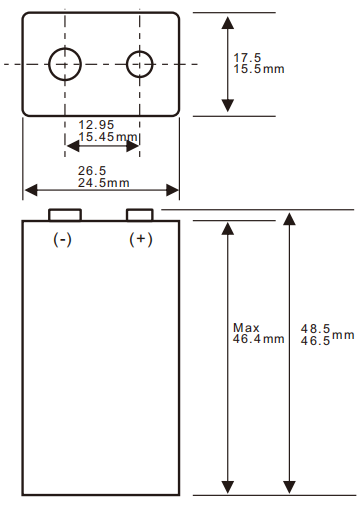 Alkaline Battery 6LR61 Structure Diagram