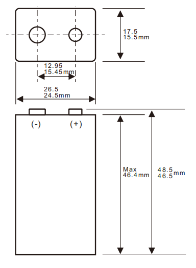 Carbon Zinc Battery 6F22 Structure Diagram
