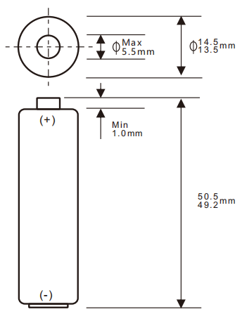 Carbon Zinc Battery AA Structure Diagram