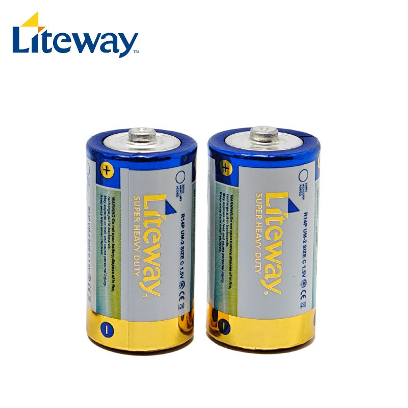 Liteway C R14P 1.5V Carbon Zinc Battery